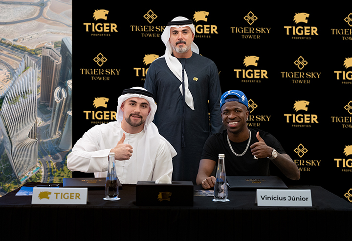 Brazilian Football Star Vinícius Júnior Acquires a Luxury Penthouse from Tiger Properties at Tiger Sky Tower